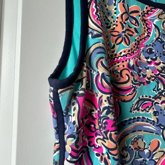 Lilly Pulitzer Francesca sheath Dress: Aqua Bait & Switch Large - Picture 6 of 12